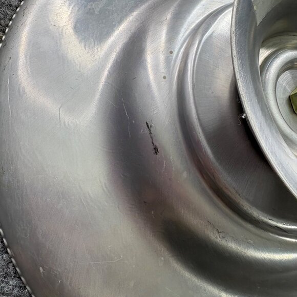 Vintage Lazy Susan Serving Tray Divided Glass Insert Floral Scroll Aluminum‎ 60s - Picture 7 of 14